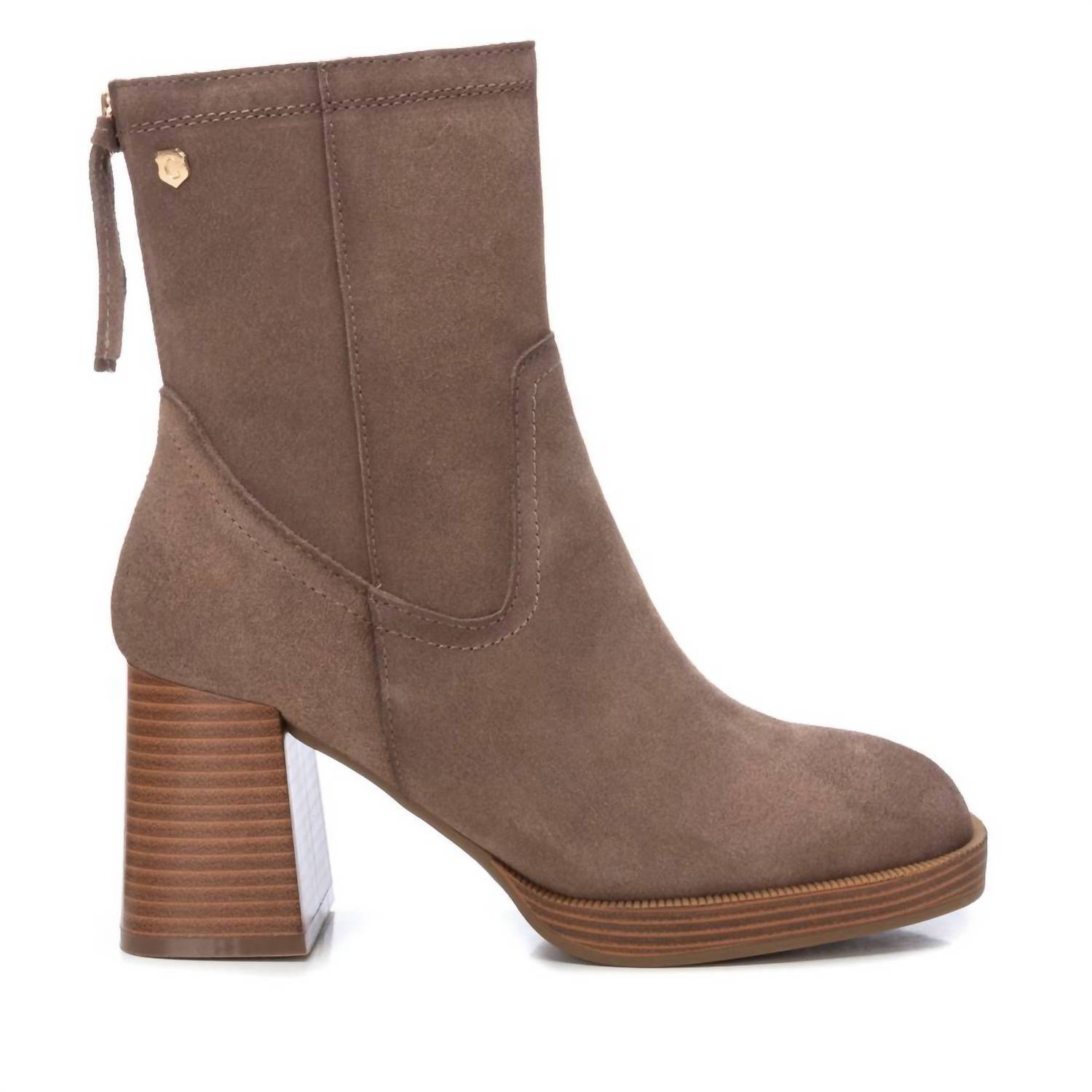 New Xti Women's Suede Booties In Taupe